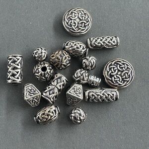 Celtic Knot Silver Beads